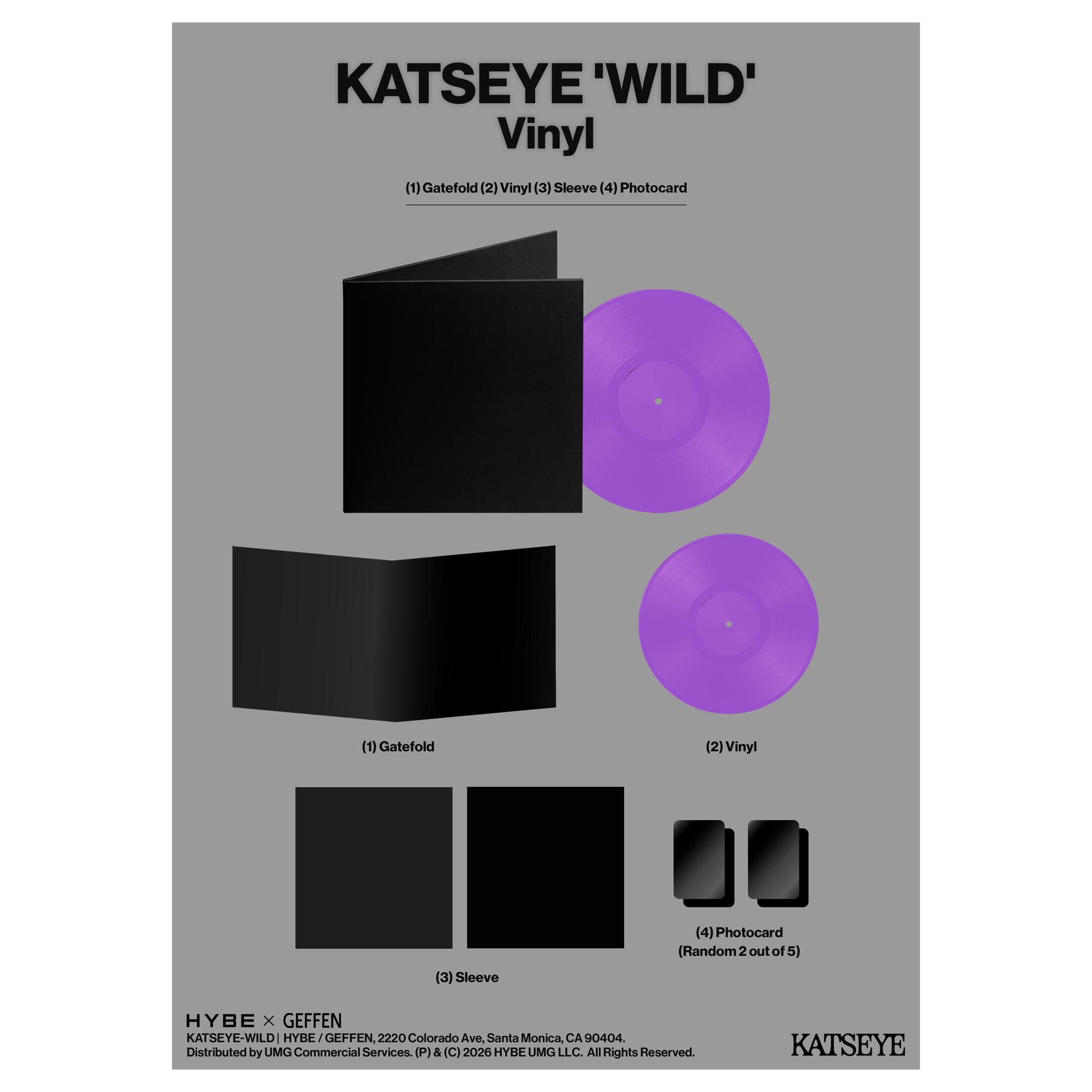 KATSEYE - WILD - Vinyle Exclusivité store + Artcard dédicacée