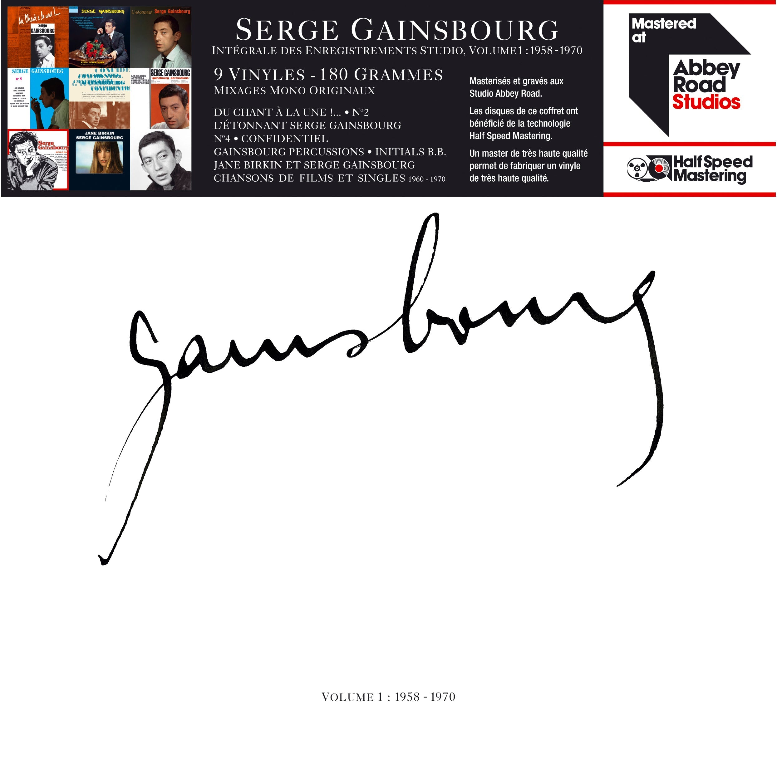 Serge Gainsbourg - Intégrale Vol. 1 - 9 Vinyles Half Speed Master